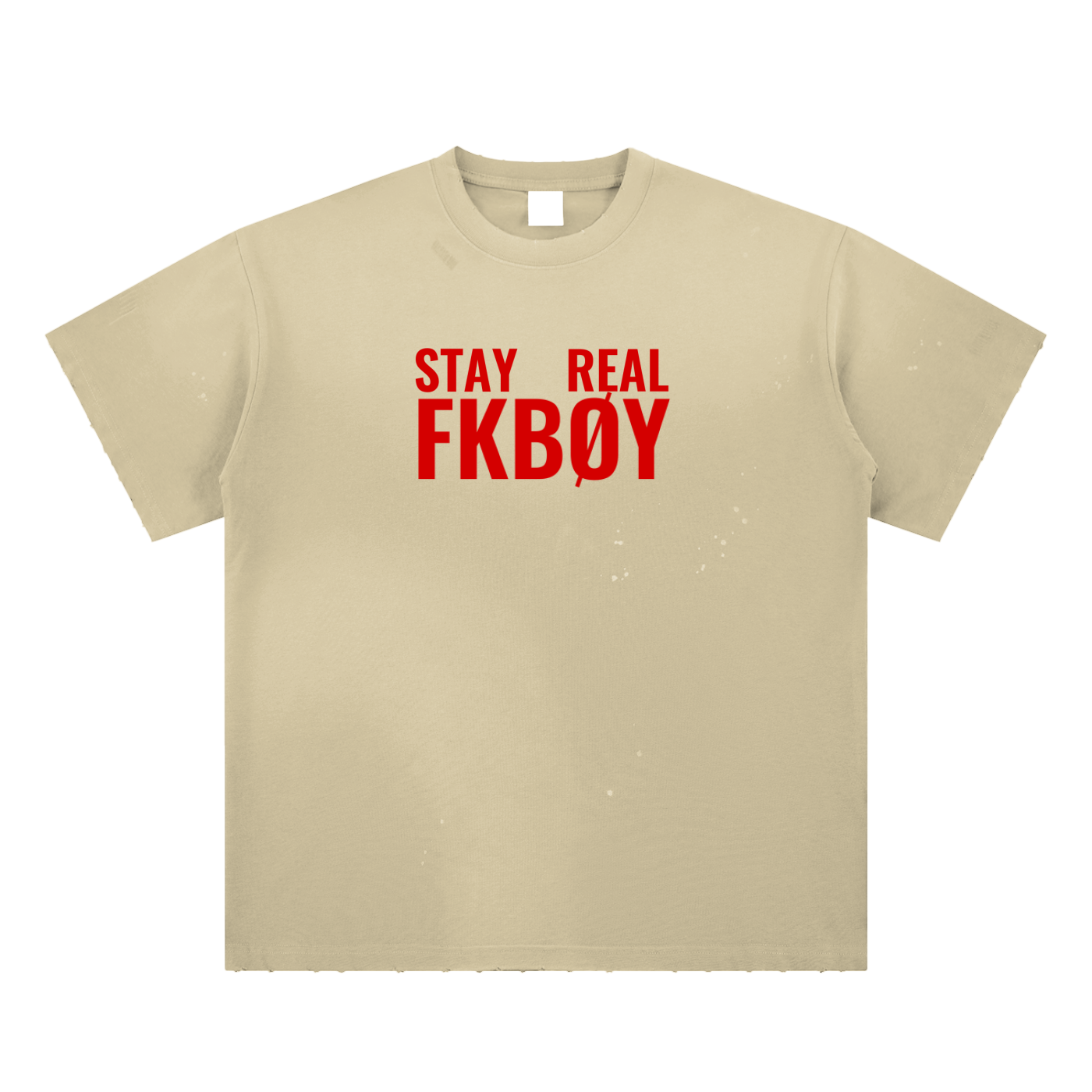 Hand-Frayed Sunfade Paint Splatter T-Shirt
